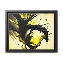 Load image into Gallery viewer, Unique yellow/black matte canvas, black frame
