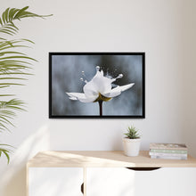 Load image into Gallery viewer, White Petals Flower Matte Canvas, Black Frame
