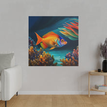 Load image into Gallery viewer, Colorful Fish Matte Canvas, Stretched, 0.75&quot;
