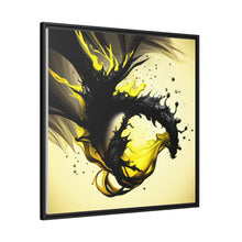 Load image into Gallery viewer, Unique yellow/black matte canvas, black frame
