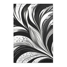 Load image into Gallery viewer, Floral Black/White Rug
