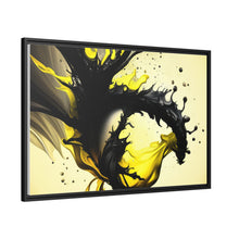 Load image into Gallery viewer, Unique yellow/black matte canvas, black frame
