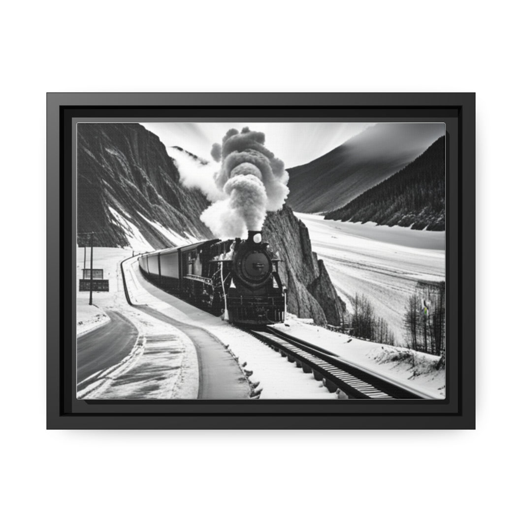 Train Matte Canvas, Black Frame