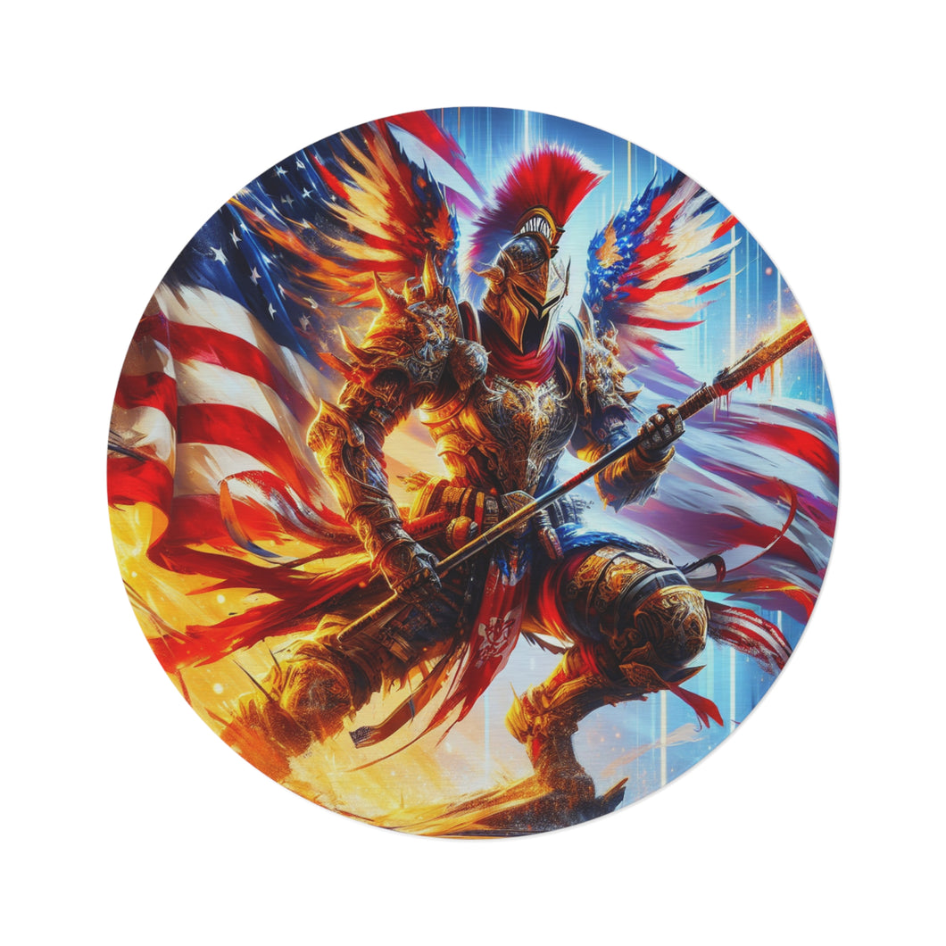U.S.A Warrior Round Rug