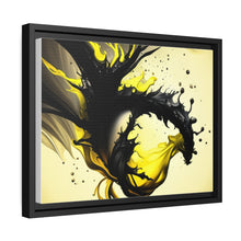 Load image into Gallery viewer, Unique yellow/black matte canvas, black frame

