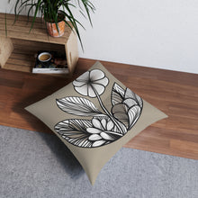 Load image into Gallery viewer, Floral Tufted Floor Pillow, Square
