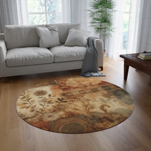 Load image into Gallery viewer, Floral Round Rug
